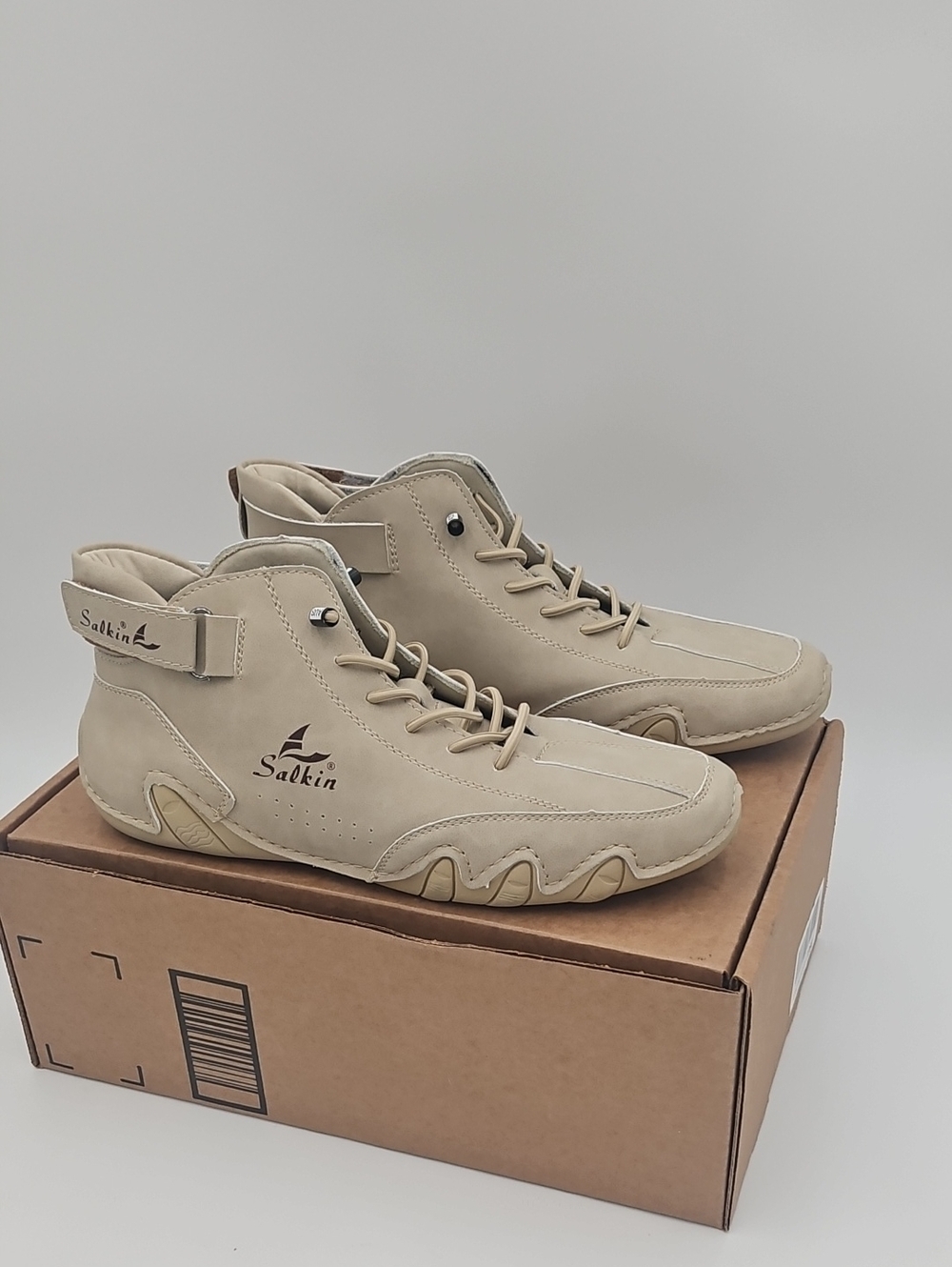 Men's Beige Chukka Boots - Casual Lace-Up Comfort